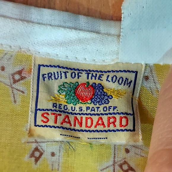 Vintage Fruit Of The Loom Yellow Peter Pan Collared Belted Dress - Picture 4 of 16